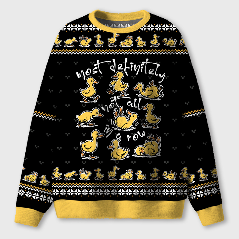 Most Definitely Not All In A Row Teacher Ugly Fluffy Sweatshirt