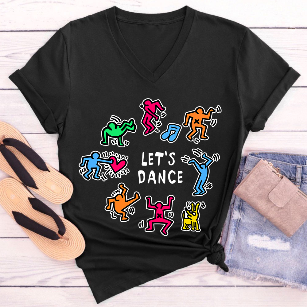 Let's Dance Teacher Female V-Neck T-Shirt