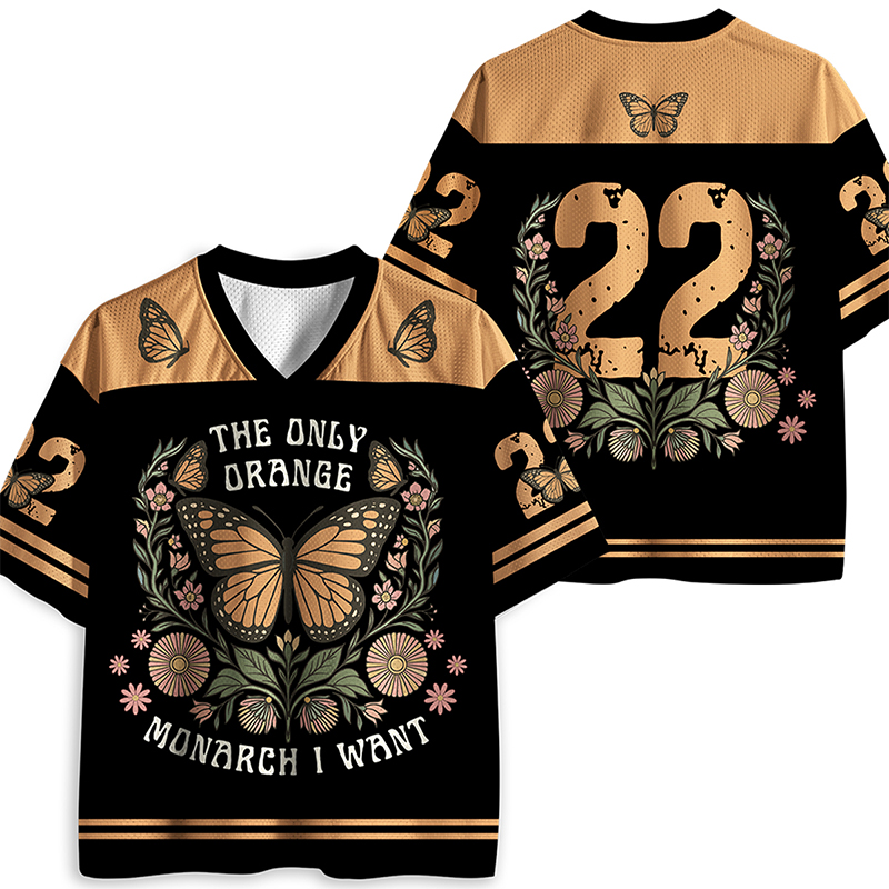Personalized The Only Orange Monarch I Want Teacher Mesh Jersey
