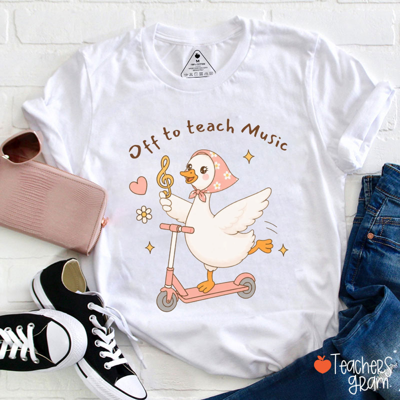 Personalized Subject Silly Goose Off To Teacher T-Shirt