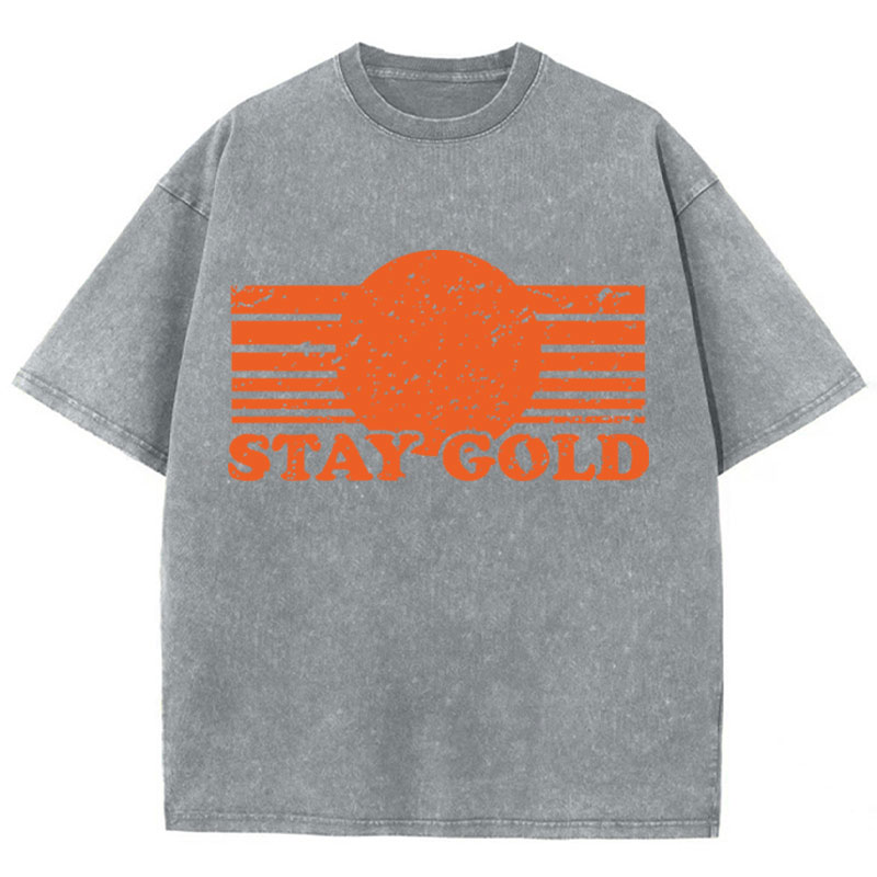 Stay Gold Teacher Washed T-Shirt