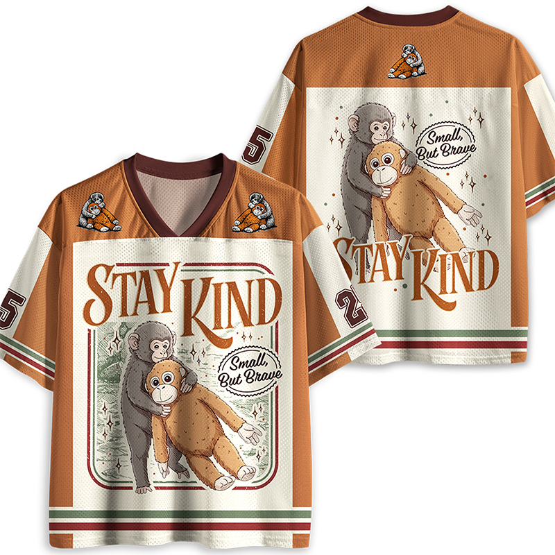 Stay Kind Small But Brave Teacher Mesh Jersey