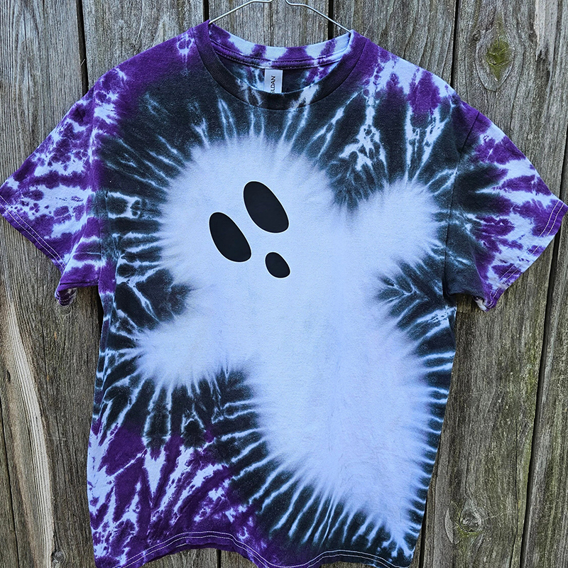 Cute Ghost Tie Dye Teacher Eco Oversized Graphic T-Shirt