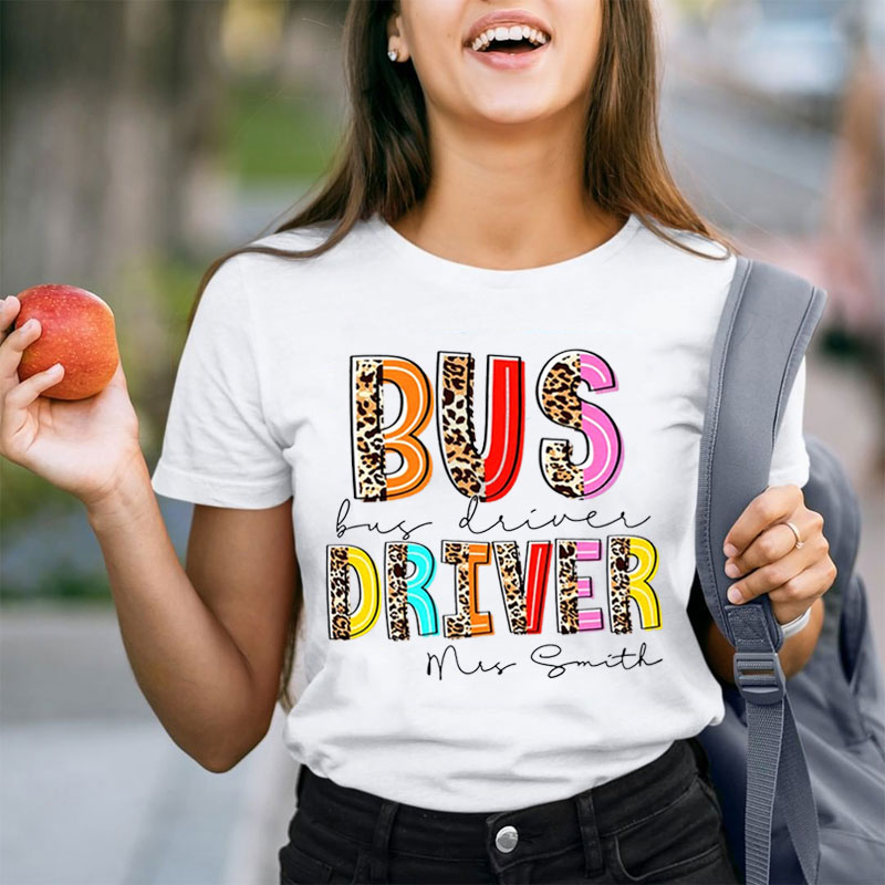 Personalized Bus Driver Teacher T-Shirt