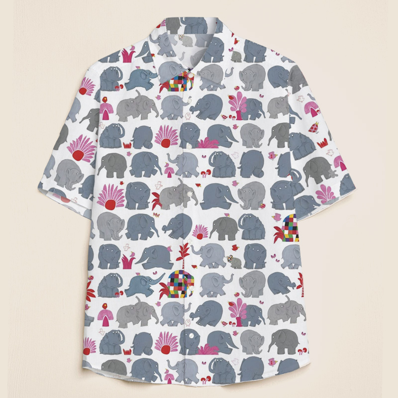 Looking For Elmer Elephant Teacher Short Sleeve Shirt
