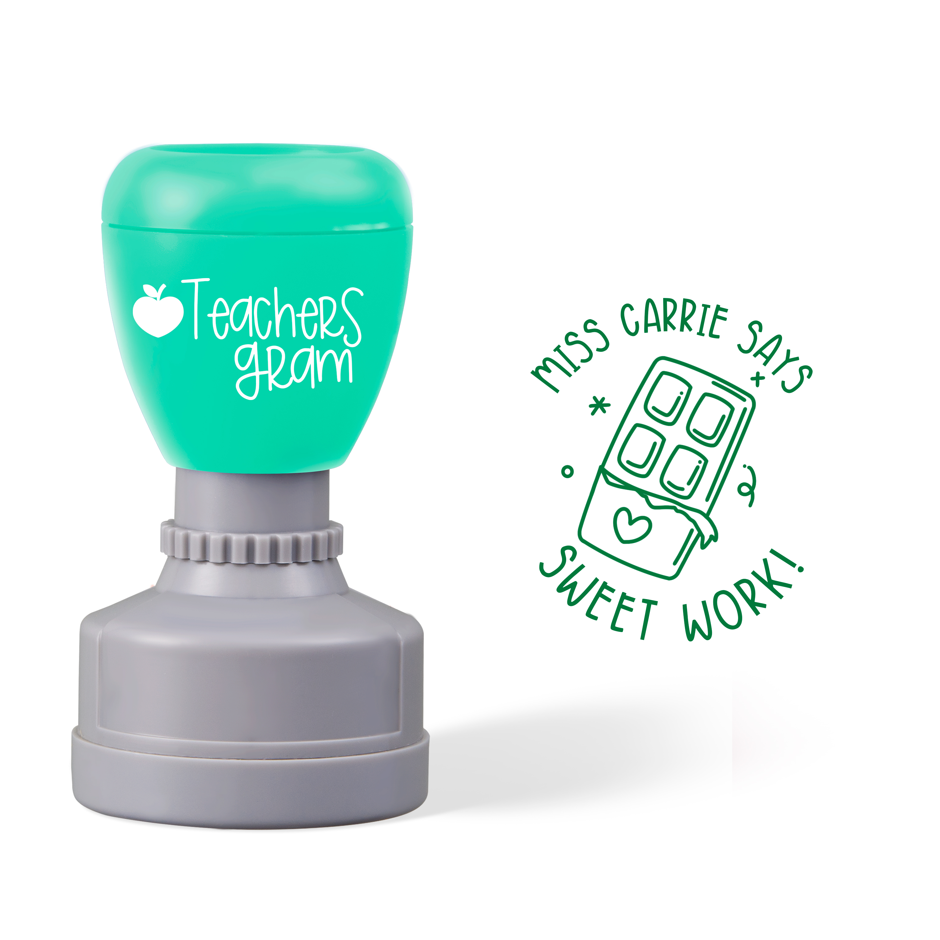 Personalized Name Sweet Work Teacher Stamp