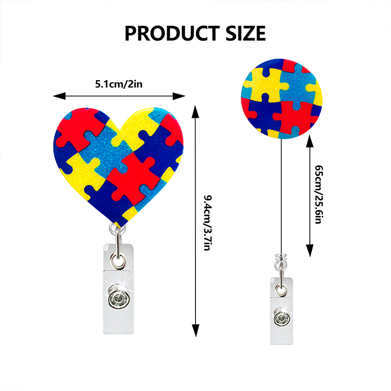 Autism Acrylic Teacher Badge Reel