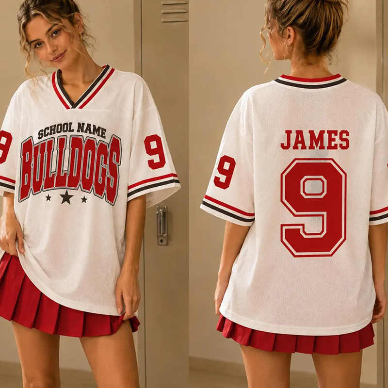 Personalized Mascot Name And Number Teacher Mesh Jersey