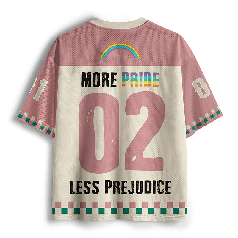 Pink More Pride Less Prejudice Teacher Mesh Jersey