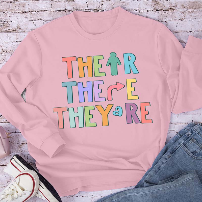 Their There They're English Teacher Long Sleeve T-Shirt