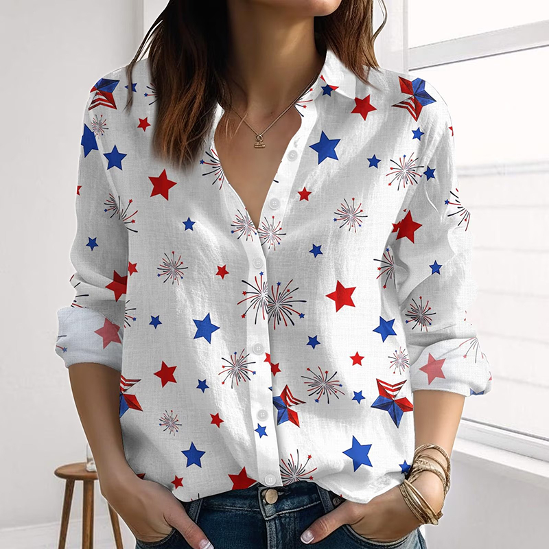 Firework USA Teacher Crinkle Fabric Shirt