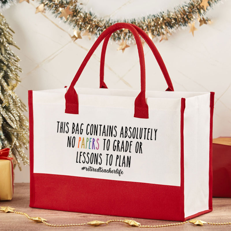 Funny Teacher Retirement Teacher Cotton Tote Bag