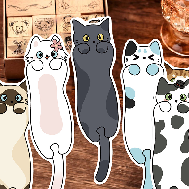 30PCS Cute Cat Teacher Bookmark