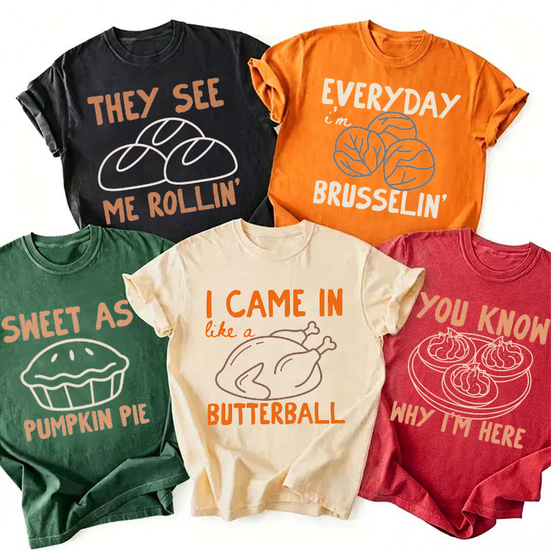 Personalized Thanksgiving Group Teacher T-Shirt