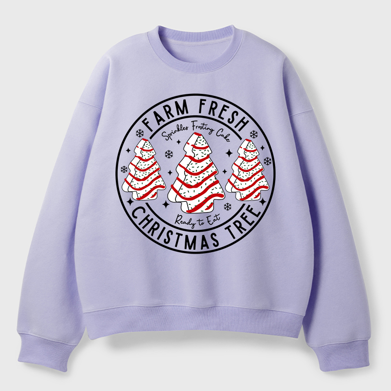 Farm Fresh Christmas Tree Teacher Fleece Sweatshirt