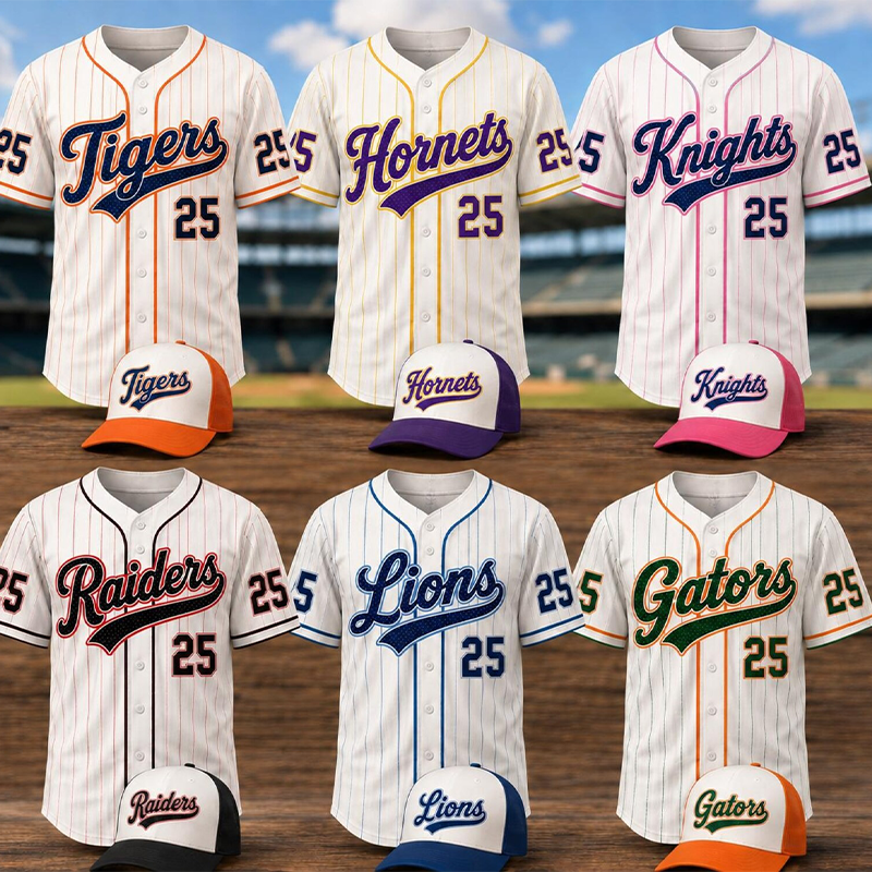 Personalized Mascot Number Print Baseball Jersey