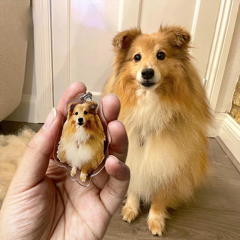 Personalized Pet Photo Teacher Keychain