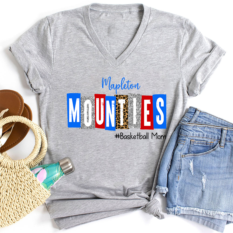 Personalized School Spirit Cheer For You Teacher Female V-Neck T-Shirt