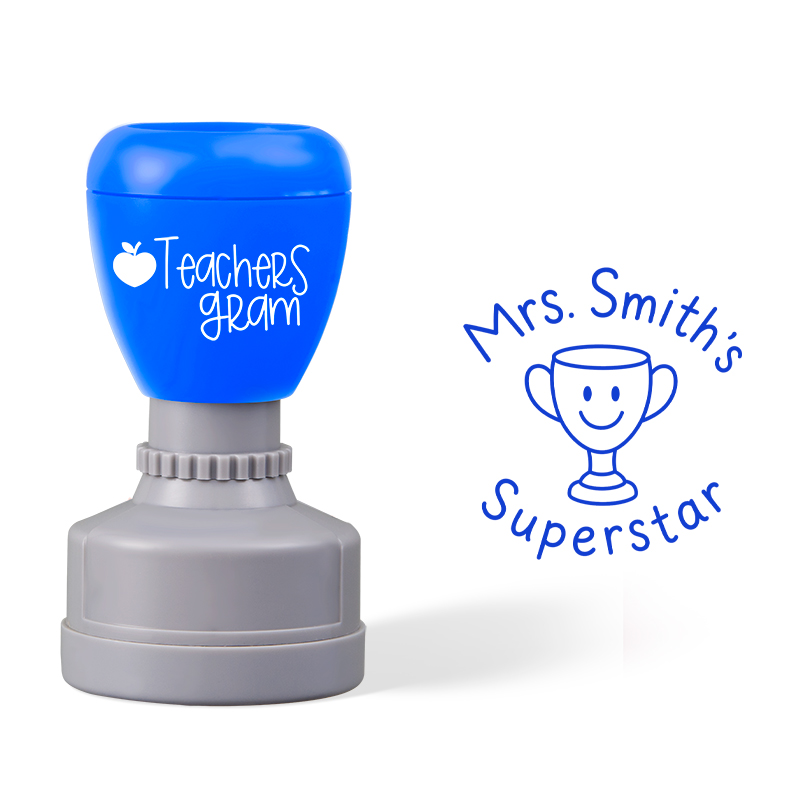 Personalized Name Superstar Teacher Stamp