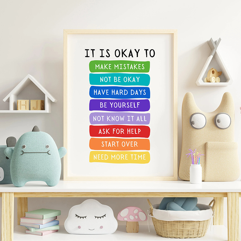 It's Okay To Not be Okay Teacher Wall Art