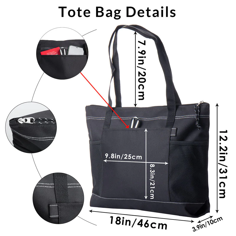 Personalized Name Teach Them Love Them Watch Them Grow Teacher Zip Tote Bag