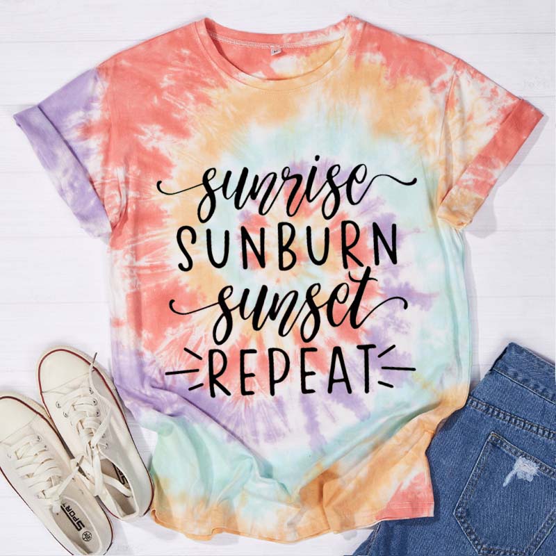 Sunburn Repeat Tie-dye T-Shirt