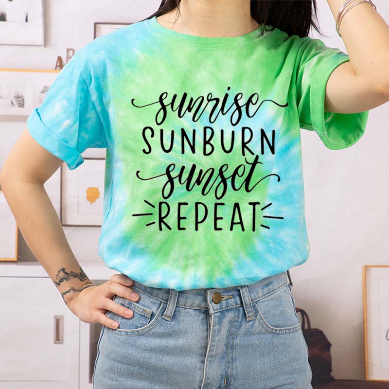 Sunburn Repeat Tie-dye T-Shirt
