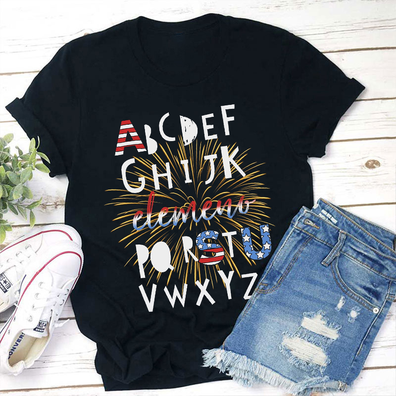 26 Letter Elements Teacher T-Shirt