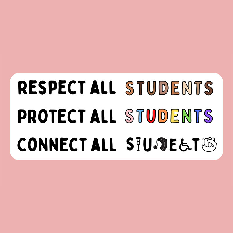 Connect All Students Teacher Stickers