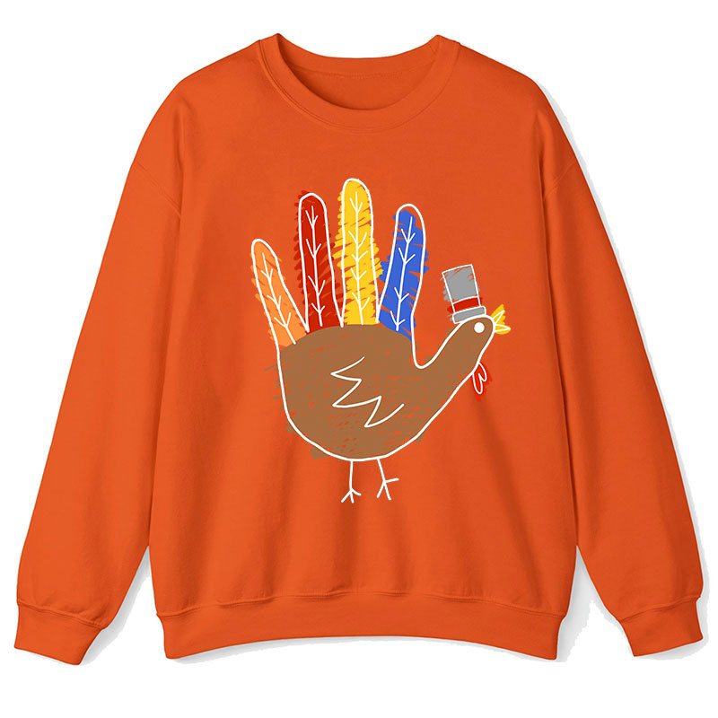 Hand Painted Turkey Teacher Sweatshirt