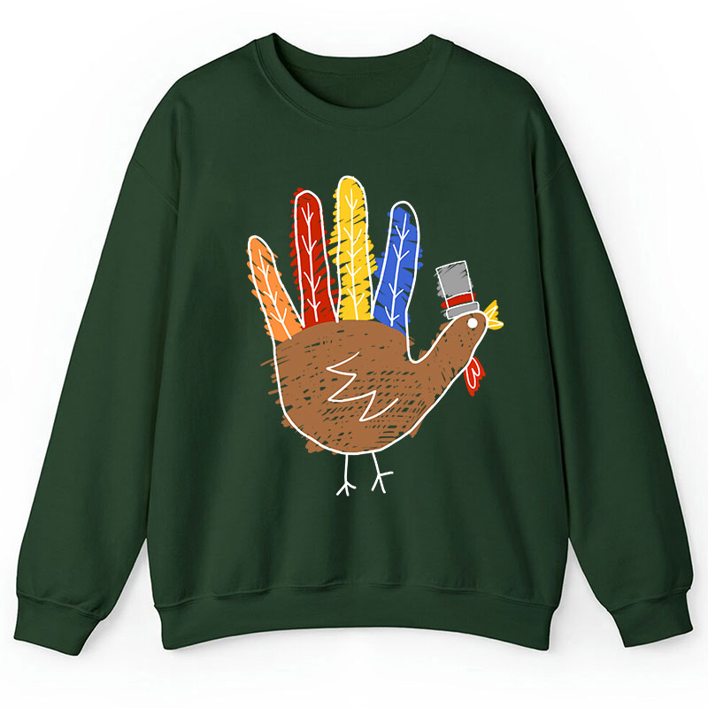 Hand Painted Turkey Teacher Sweatshirt