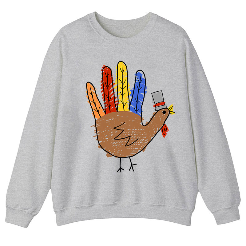 Hand Painted Turkey Teacher Sweatshirt