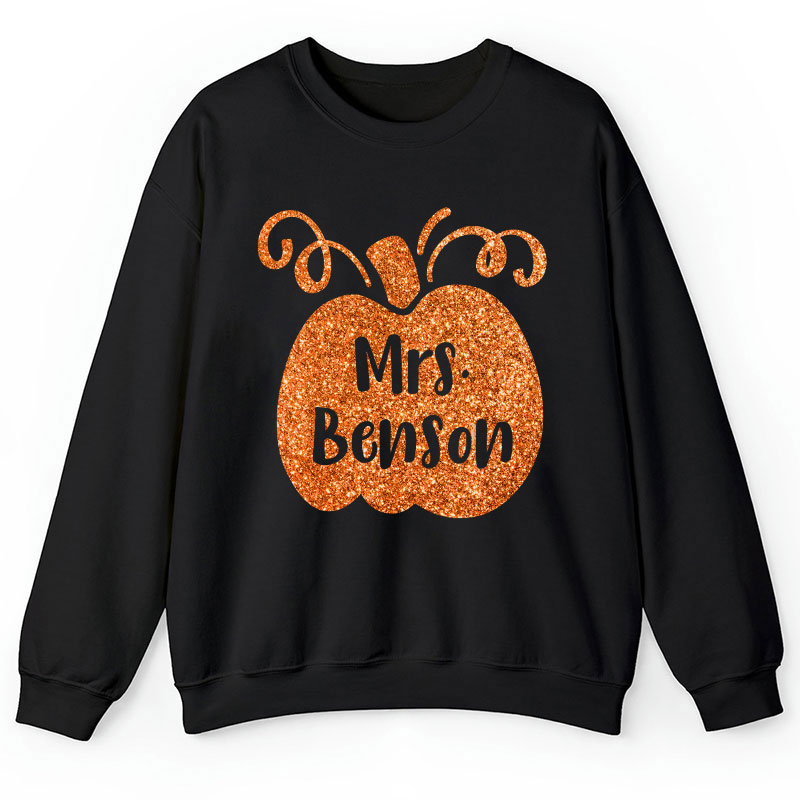 Personalized Halloween Pumpkins Teacher Sweatshirt