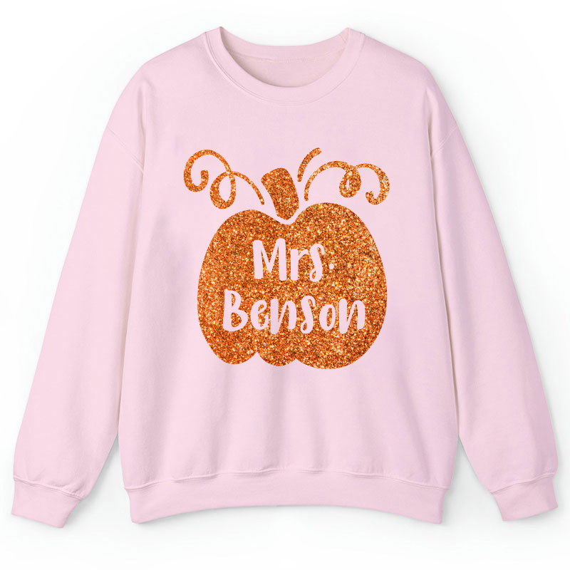 Personalized Halloween Pumpkins Teacher Sweatshirt