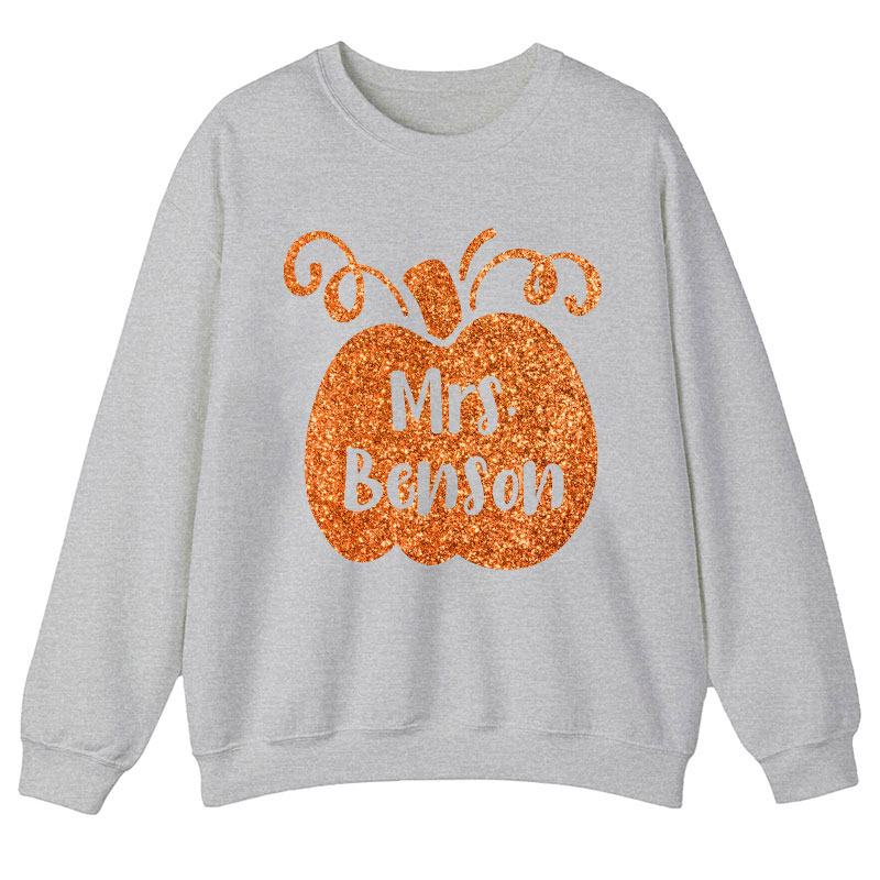 Personalized Halloween Pumpkins Teacher Sweatshirt