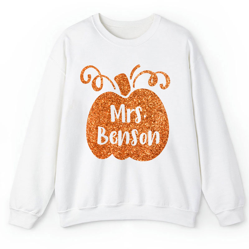 Personalized Halloween Pumpkins Teacher Sweatshirt