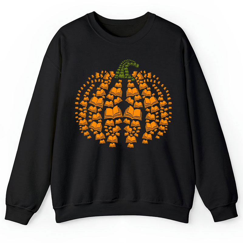Halloween Pumpkins And Books Teacher Sweatshirt