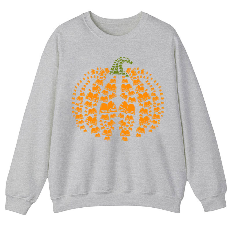 Halloween Pumpkins And Books Teacher Sweatshirt