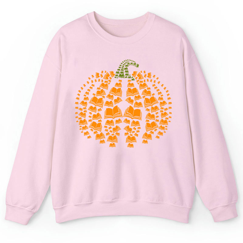 Halloween Pumpkins And Books Teacher Sweatshirt