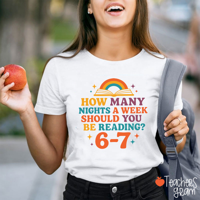 How Many Nights 6–7 Meme Teacher T-Shirt