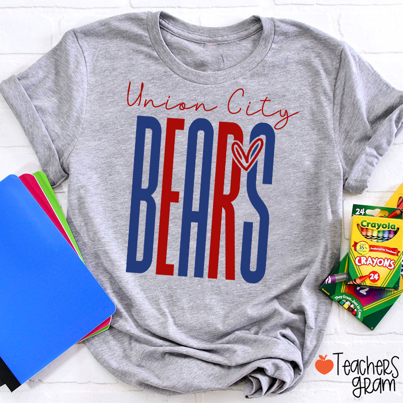 Personalized Mascot Heart Teacher T-Shirt