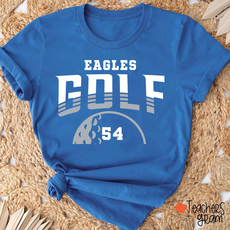 Personalized Mascot Sport And Number Game Day Teacher T-Shirt