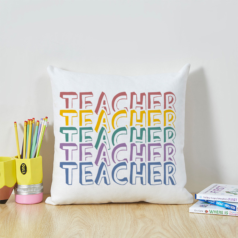 Teaching Is A Work Of Heart Teacher Two Sided Cushion