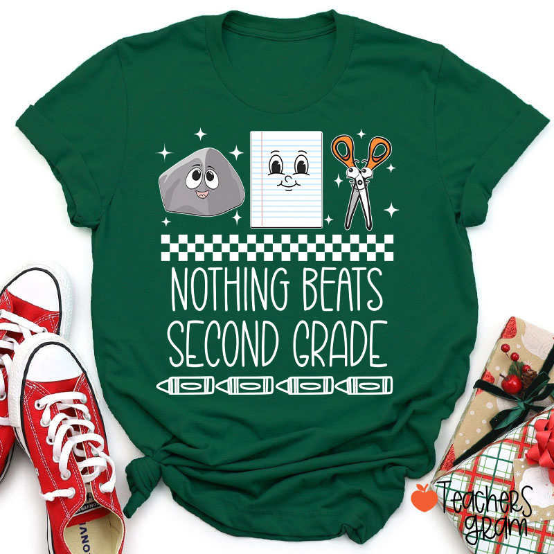 Personalized Grade Rock Paper Scissors Teacher T-Shirt