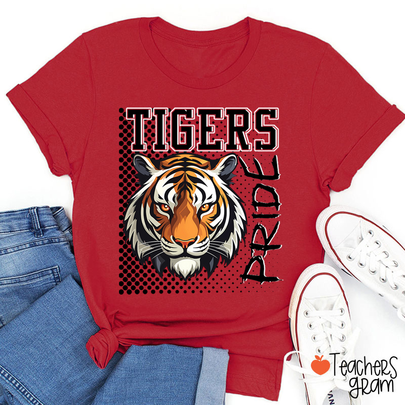 Personalized Colorful Mascot Pride Teacher T-Shirt