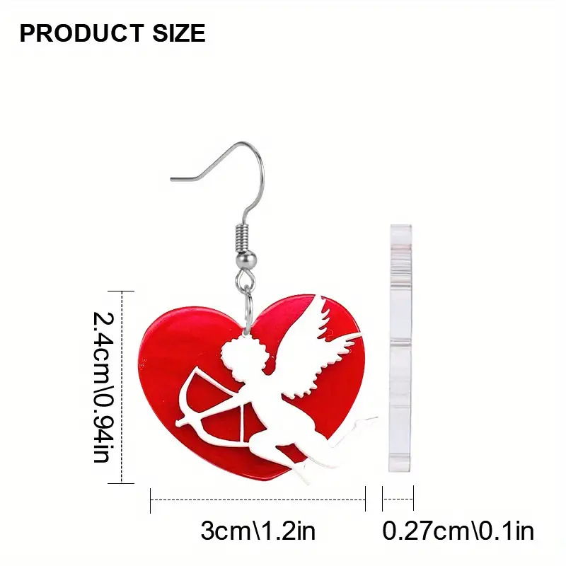 Cupid Angel Teacher Acrylic Earrings