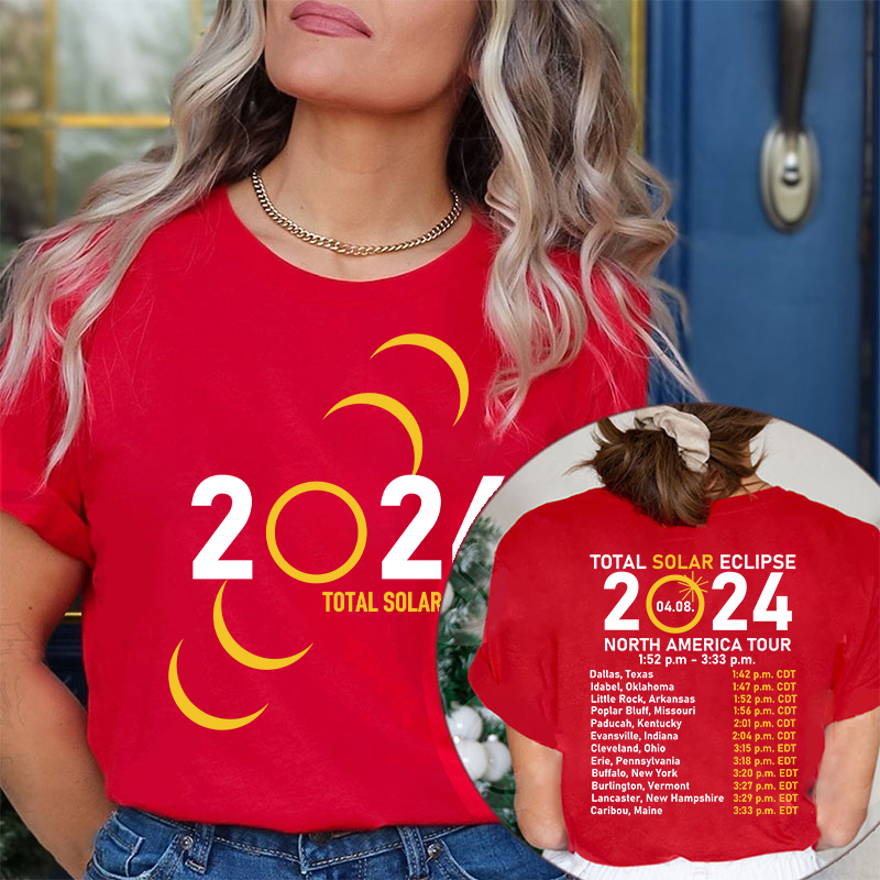 Total Solar Eclipse Teacher Two Sided T-Shirt