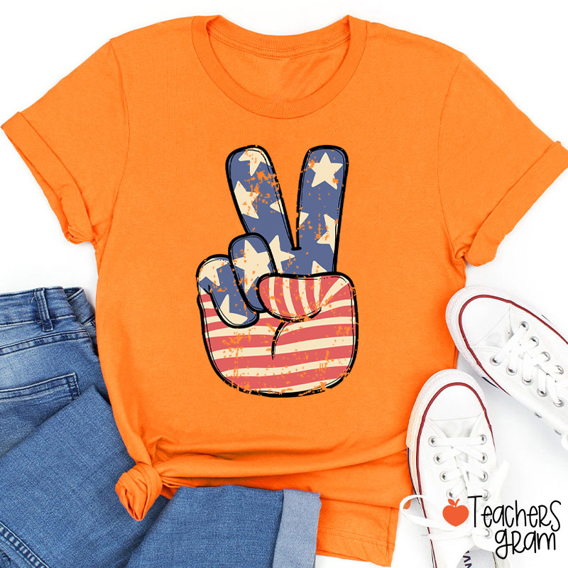 America Peace Teacher T-Shirt