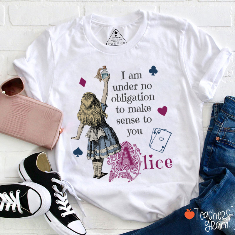 Vintage Alice in Wonderland Teacher T-Shirt