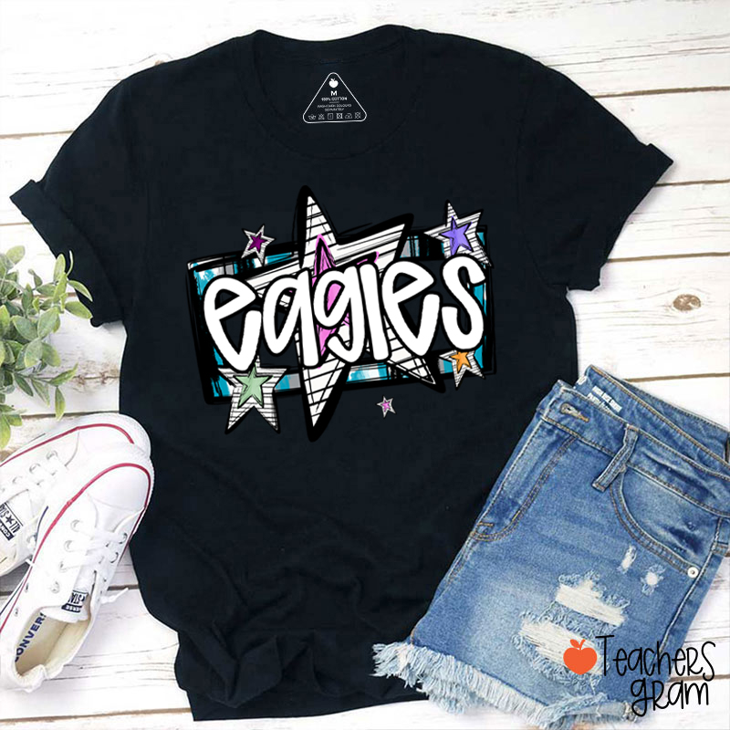 Personalized Mascot Star Metal Rock Teacher T-Shirt